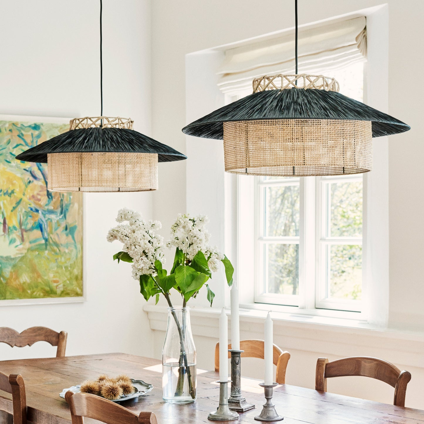 Kyoto Pendant | Black & nature, loftlampe - Jore Copenhagen