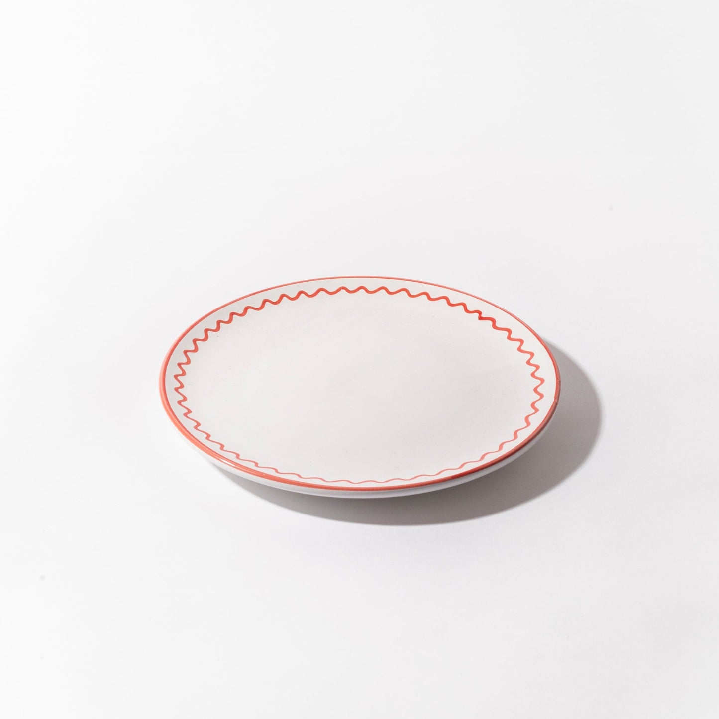 LUNCH PLATE - LOBSTER RED ZIGZAG - Jore Copenhagen
