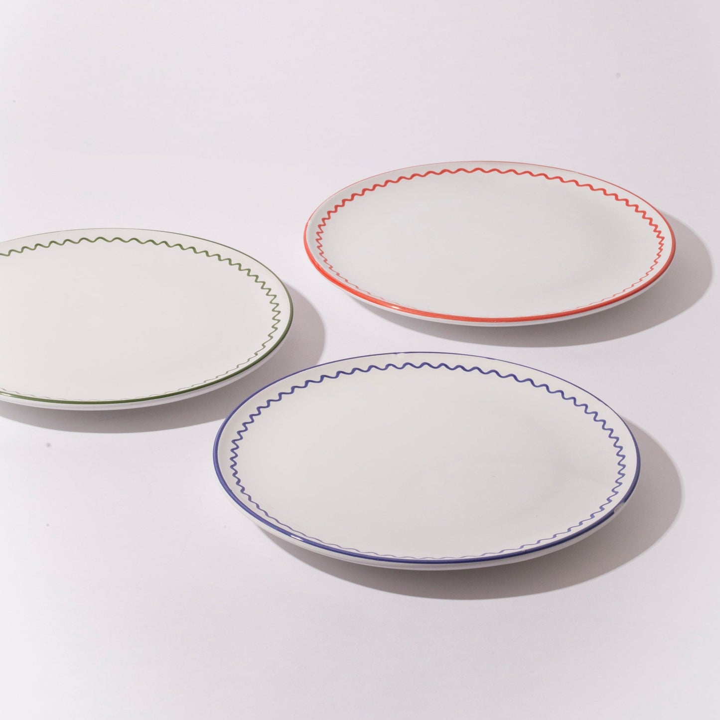 DINNER PLATE - LOBSTER RED ZIGZAG - Jore Copenhagen