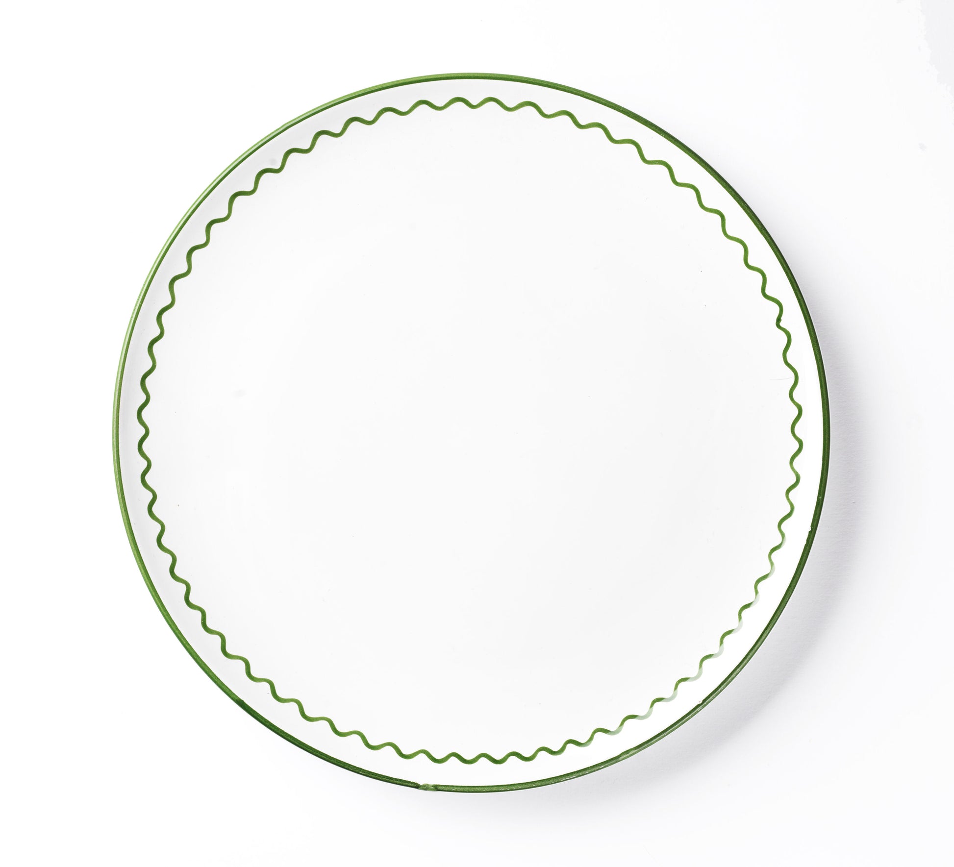 Olive green zigzag middagstallerken | Bistro - Jore Copenhagen