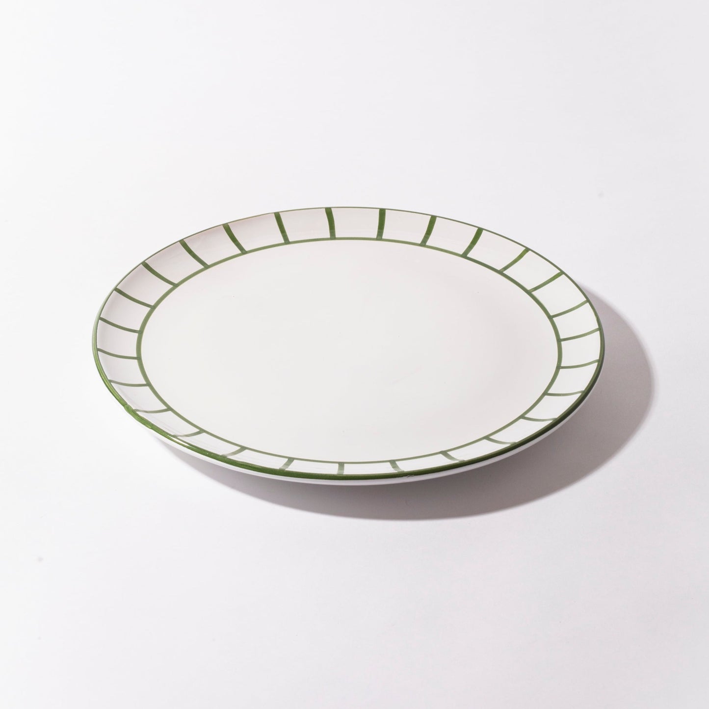 DINNER PLATE - OLIVE GREEN FENCE - Jore Copenhagen