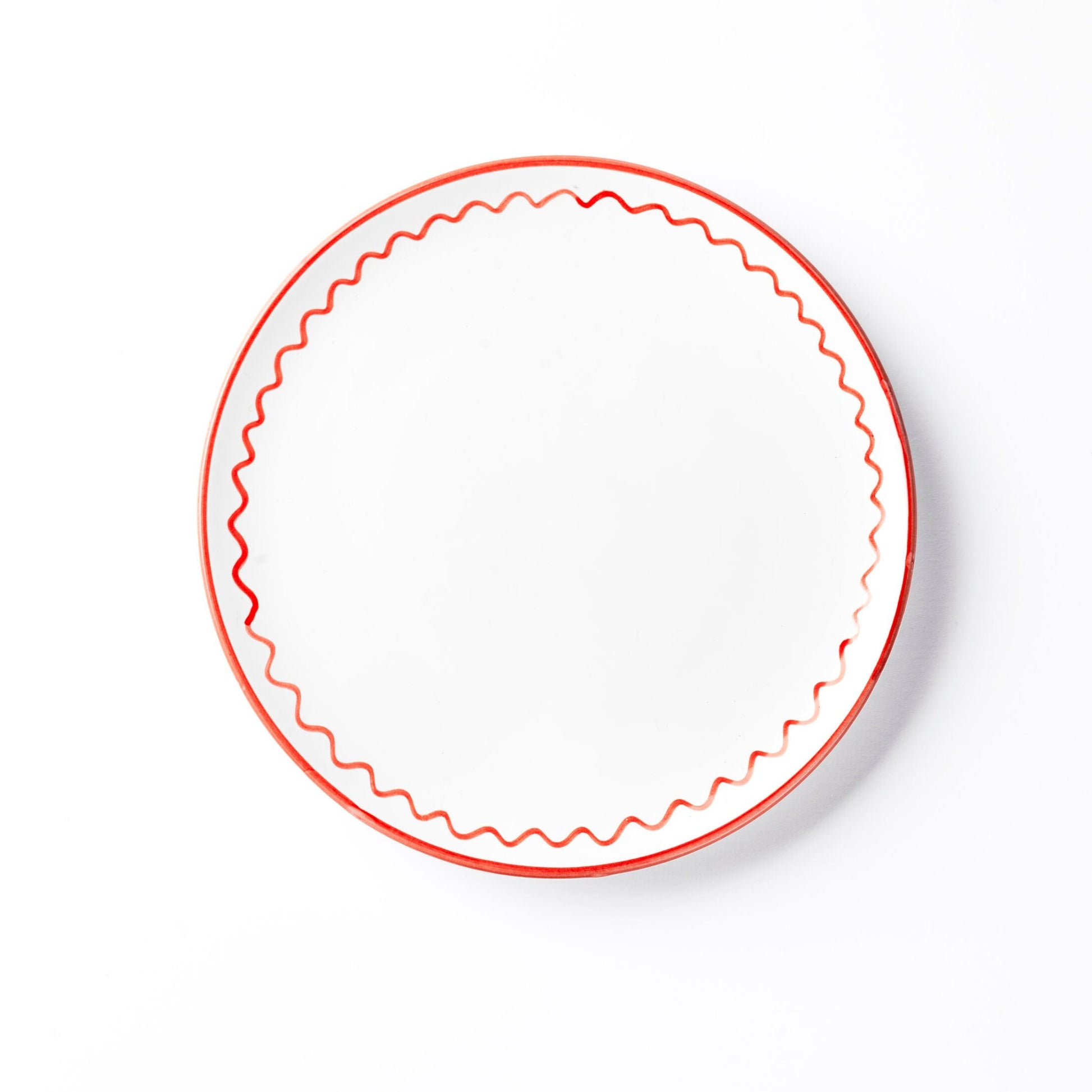 Zigzag rød frokosttallerken | Bistro - Jore Copenhagen